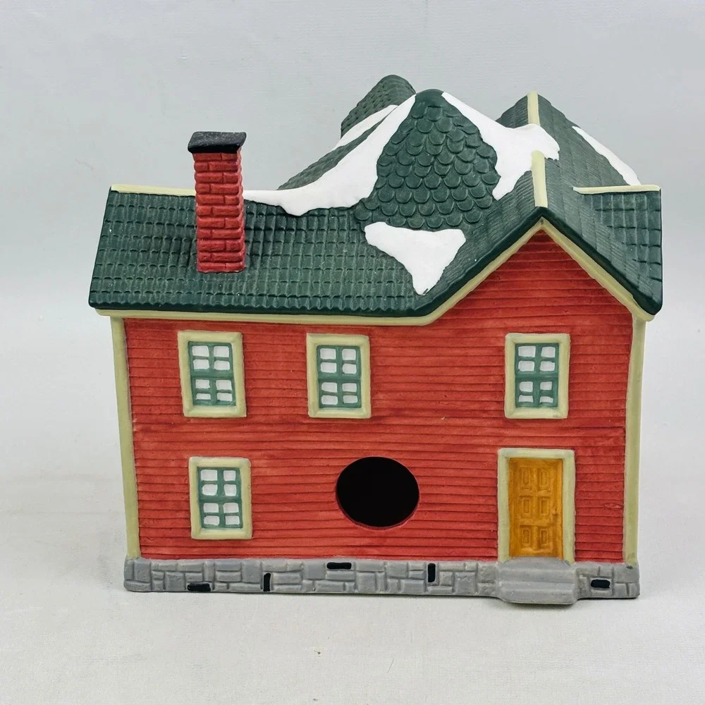 Copperfield Keepsake Porcelain‎ Lighted House Christmas Village Victorian Red